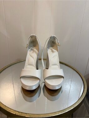 ALDO Cream Platform Ankle-Strap Heels
